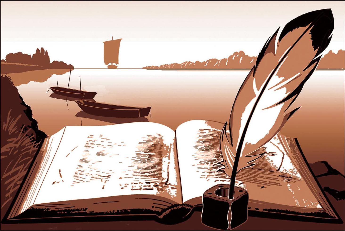 Photo du panneau : les écrivains de Touraine